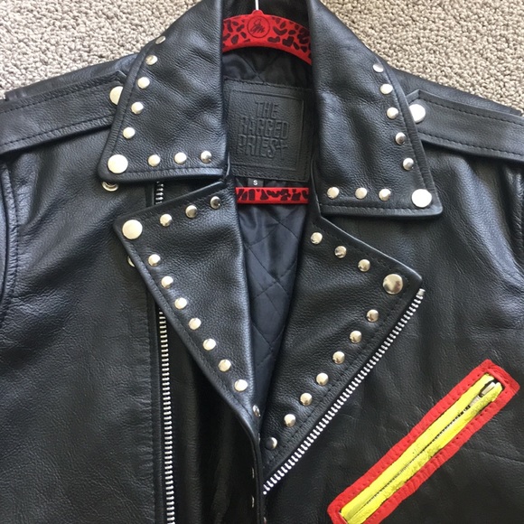 RARE 🔥 burn baby leather custom painted jacket - Picture 7 of 8